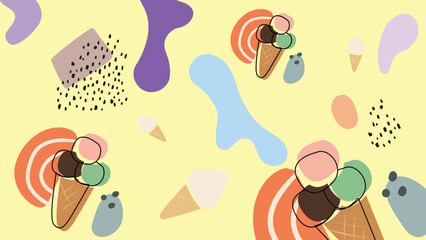 Vanilla Chocolate Chip Ice Background