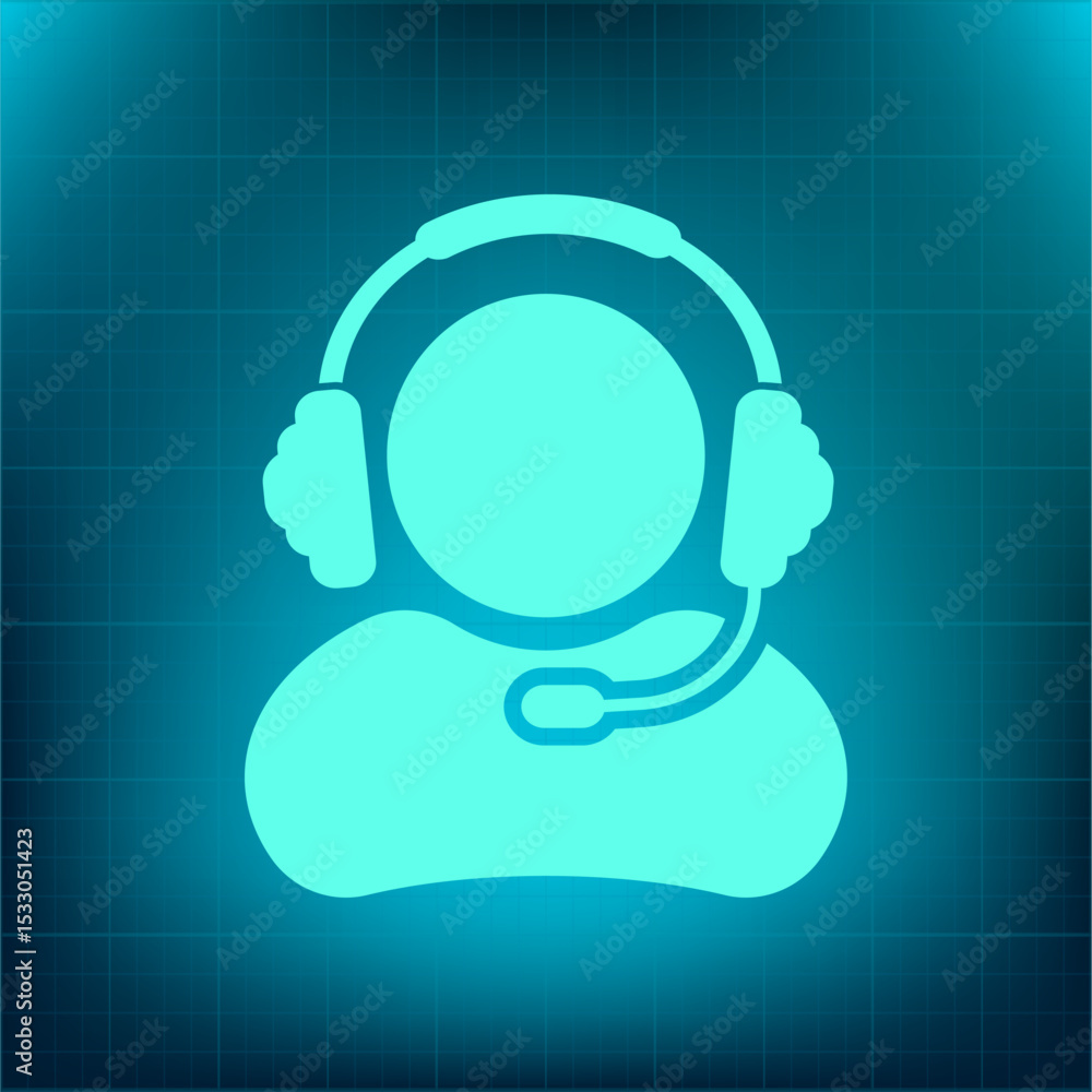 Poster vector icon on a blue background with a gradient