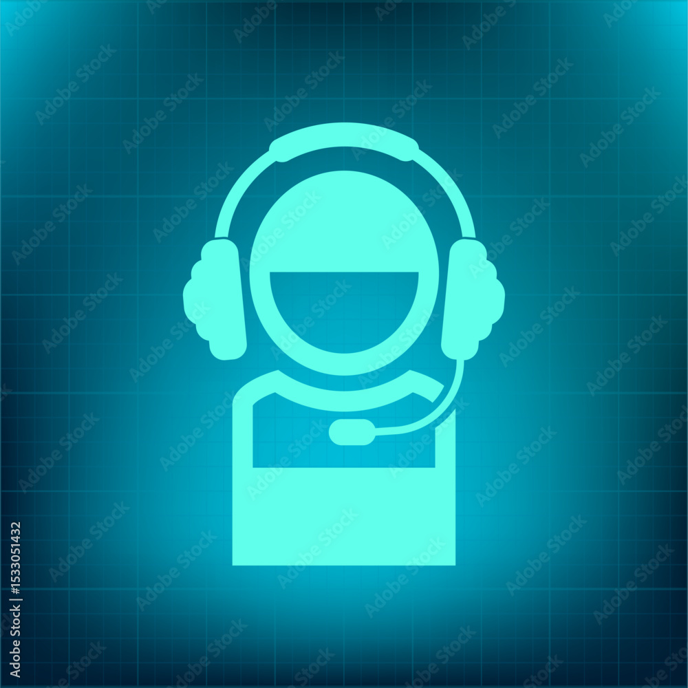 Poster vector icon on a blue background with a gradient