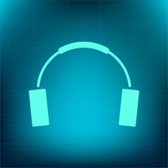 Vector icon on a blue background with a gradient