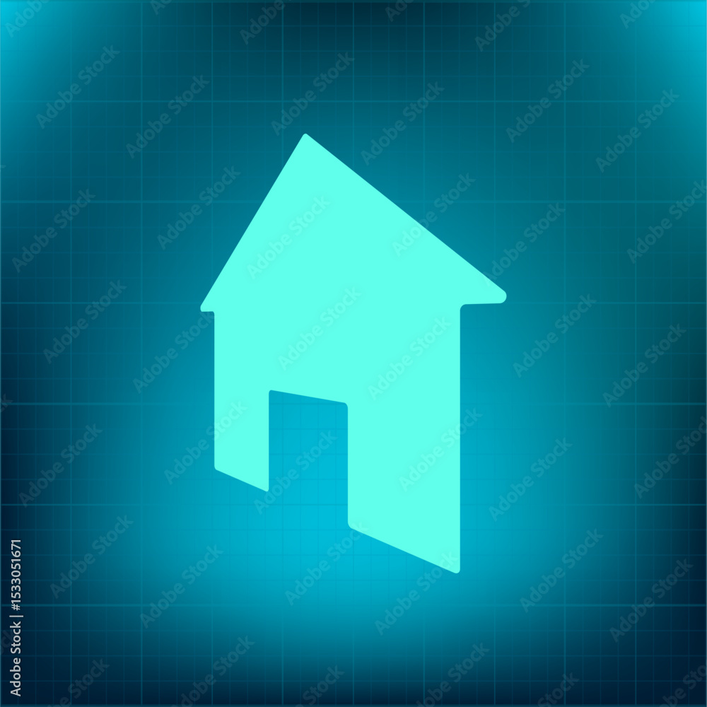 Poster vector icon on a blue background with a gradient
