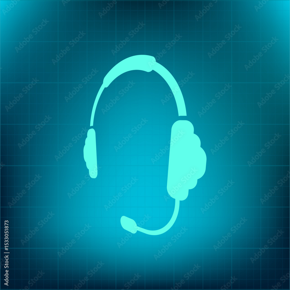 Poster vector icon on a blue background with a gradient