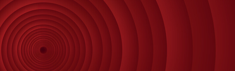 Volumetric lines on a red background - panoramic Vector background
