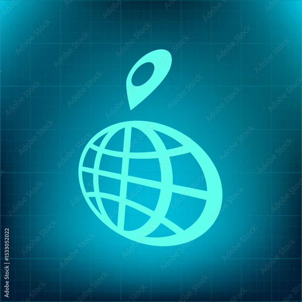 Poster vector icon on a blue background with a gradient