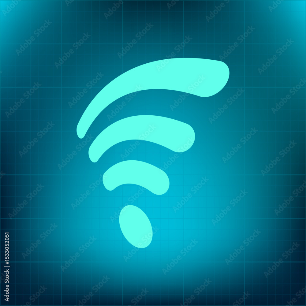Poster vector icon on a blue background with a gradient