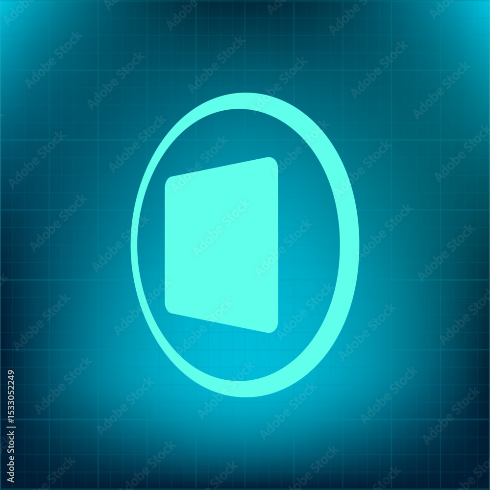 Poster vector icon on a blue background with a gradient