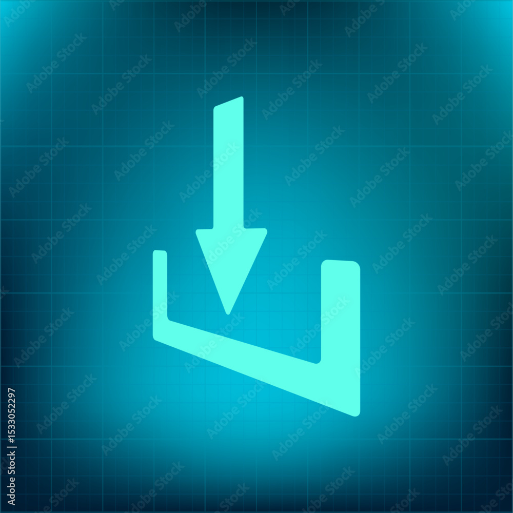 Poster vector icon on a blue background with a gradient