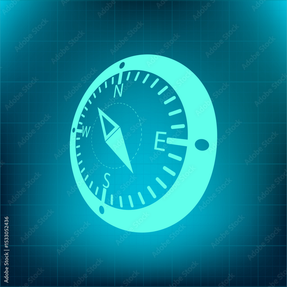 Poster vector icon on a blue background with a gradient
