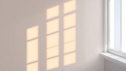 Subtle Shadows of Window Light on Plain Surface