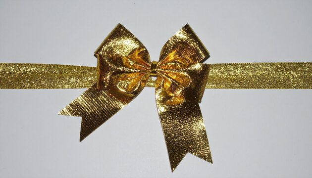 Gold bow and ribbon