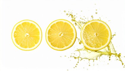 Custom lemon splash isolated