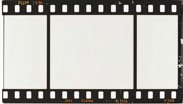 _scan of empty super 8mm film frame with dust and scratches, cool film border mockup