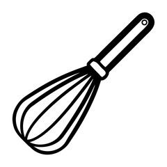 Whisk for mixing ingredients in minimalist design style  