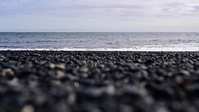 Hvalnes Nature Reserve Beach in Iceland - Black pebble beach