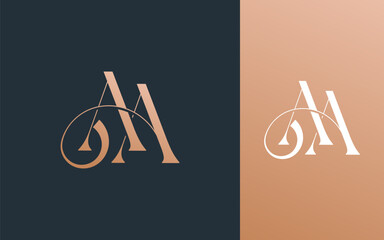Initial letter AA logo design vector illustration for couple, wedding, and business