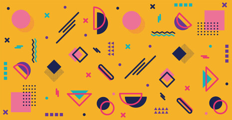 Abstract background with different geometric shapes - Vector