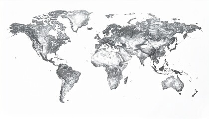 The design features an abstract world map with intricate details, showcasing global