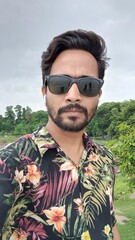 young man in sunglasses