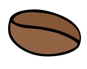Coffee bean, coffee - vector full-color picture for logo, pictogram. Coffee for coloring or icon