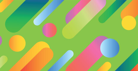 Colorful multicolored panoramic abstract background from different geometric shapes - Vector illustration