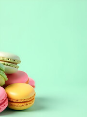 Rainbow Macarons with Empty Space
