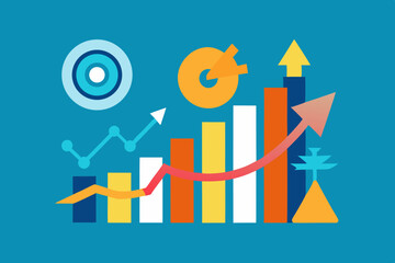Business Growth and Financial Success Illustration for Investment Strategies