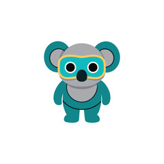 Koala with Snorkel Gear – Cute Australian Animal Ready for Summer Clipart