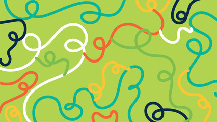 Green squiggle chaos background