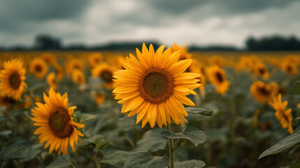 Fototapeta premium field of sunflowers