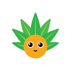 Cute Sunburnt Character with Aloe Vera – Funny Summer Skin Care Illustration
