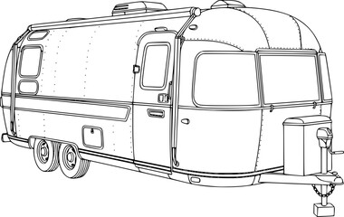 Classic camper travel trailer 