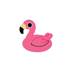 Flamingo Float with Sunglasses – Summer Pool Float Clipart Illustration