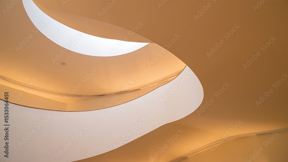Aufkleber abstract light and shadow play on modern building architecture