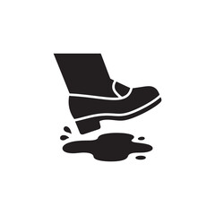 Foot Stepping in Puddle Icon