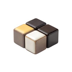 3D cube set, minimalist and sophisticated, decorative blocks for design, copy space