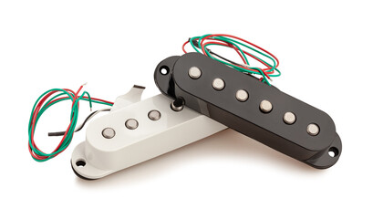 single coil pickups path isolated on white