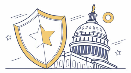 US Capitol Building Protected by Shield