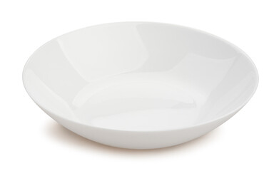 white plate empty path isolated on white