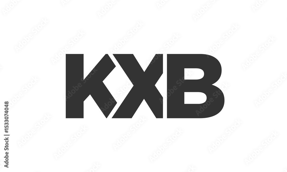 Fototapete kxb logo design template with strong and modern bold text. initial based vector logotype featuring s
