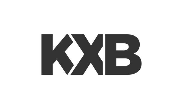 KXB logo design template with strong and modern bold text. Initial based vector logotype featuring simple and minimal typography. Trendy company identity.