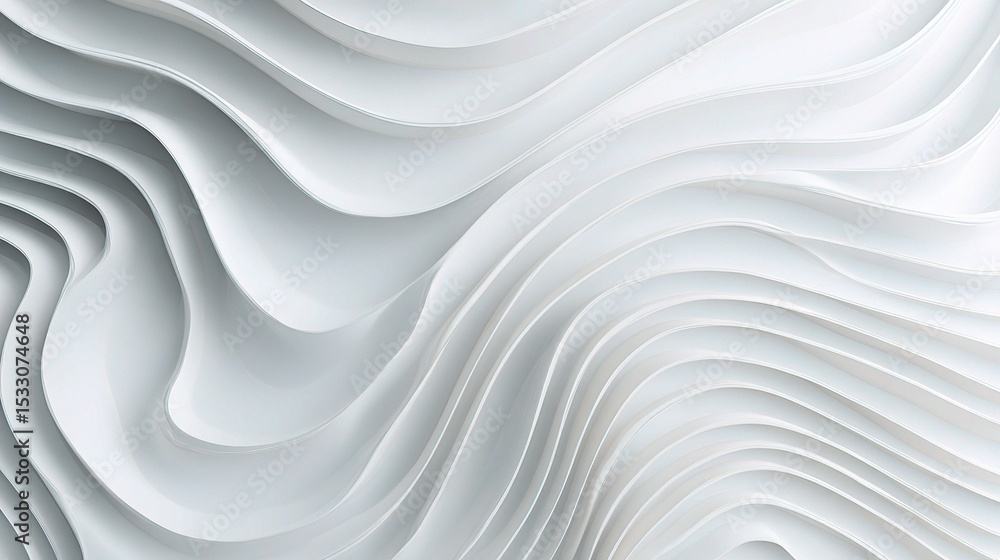 Poster abstract minimal white geometric wave background for design projects