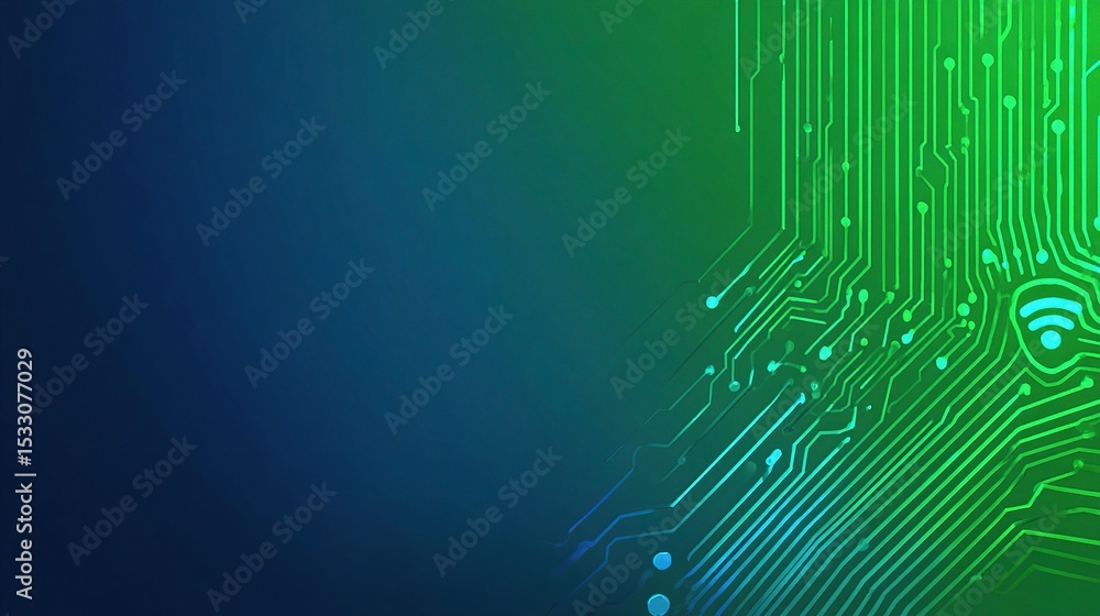 Poster abstract background of technology and innovation with ai elements