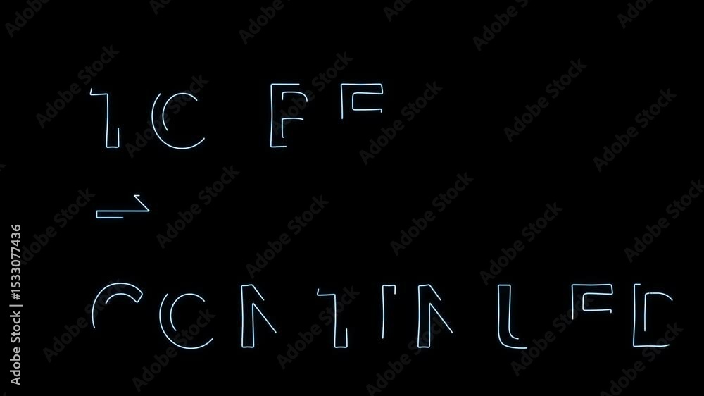 Aufkleber loop flickering 'to be continued' neon motion text with inflate and deflate special effect animation