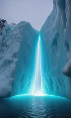 light through iceburg