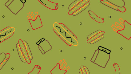 Snack and condiment background