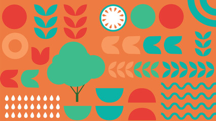 Corn and eggplant abstract background