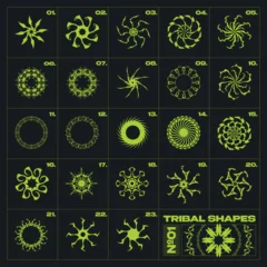 Ingelijste posters Afrikaanse Motieven Tribal shapes, Tribal shapes pack, tribal element  © Наталия Чебану