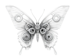 A stunning mechanical butterfly design with intricate gears, symbolizing the fusion of nature and technology.