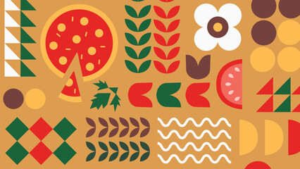 Windmill and pizza background