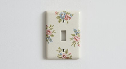 Floral design light switch plate
